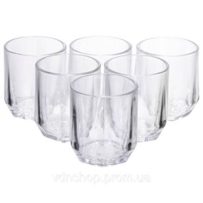 Набор стеклянных стаканов 6 (шт) 250 (мл) для лимонадов, сока, воды, коктейлей HP-19-LJB-3