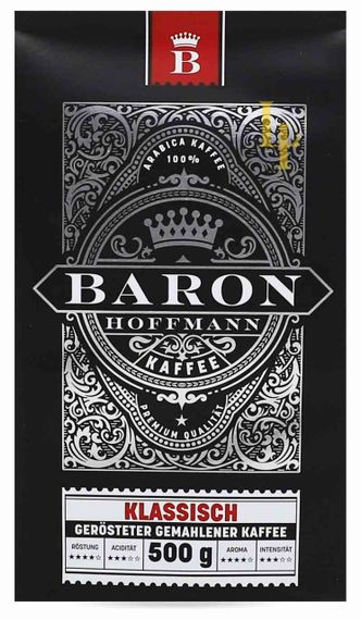 Кофе натуральный  молотый Baron Hoffmann 500г (Германия)