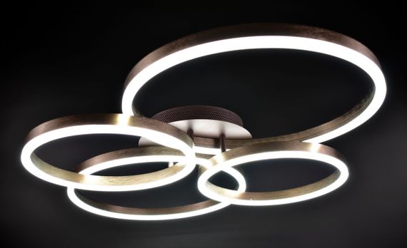 Люстра світлодіодна стельова LED світильник для квартири на стелю лед з пультом 25831 Коричневий 11х63х83 см. | Зображення 3