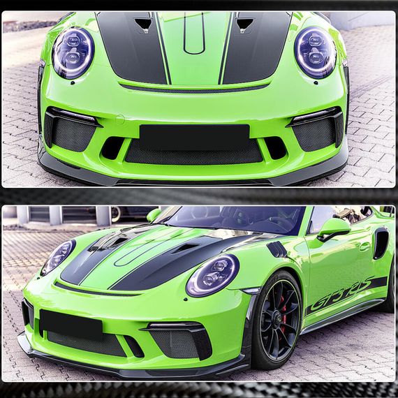 Накладки на передній бампер V2 (для GT3 (RS) 2017-2019, Карбон) для Porsche 911 рр | Зображення 3