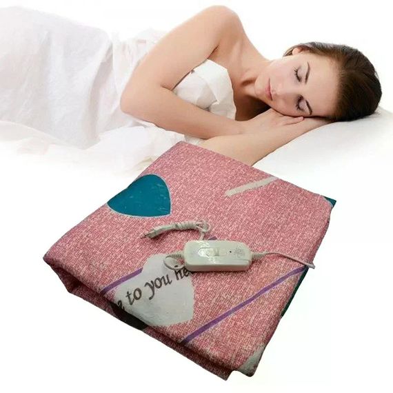 Електропростирадло Electric Blanket 7418 150×120 см з 2 режимами підігріву, сердечка | Зображення 3