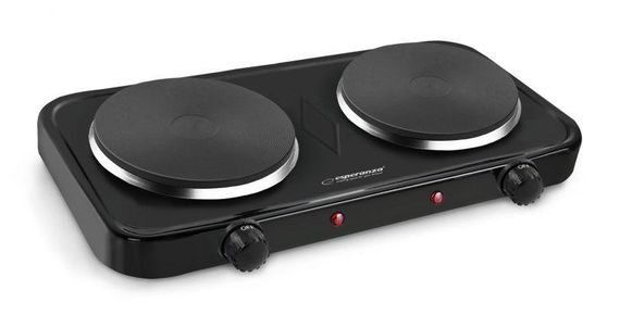 Электроплита настольная Esperanza EKH-010K, 2000 Вт, 2 конфорки, механическое управление