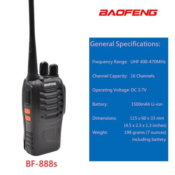 Радиостанции 2 шт. BF888 Baofeng Walkie Talkie дальний радиус действия | Зображення 1