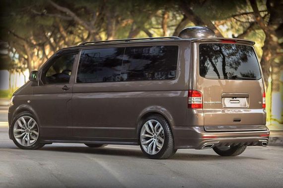 Накладка на задний бампер Sport 2 (под покраску) для Volkswagen T5 2010-2015 гг | Зображення 3