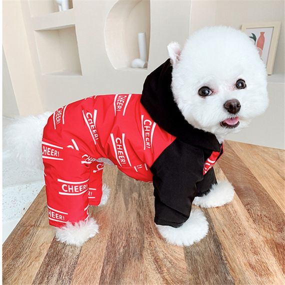 Зимний комбинезон для собак Cheepet "Cheer" красный | Зображення 1