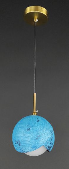 Люстра підвісна на 1 лампочку 27707 Латунь 30-180х15х15 см. | Зображення 5