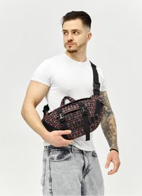 Большая мужская сумка бананка Sambag DynamicDart чорна тканевая 38 × 21 × 7 см (80411148m)