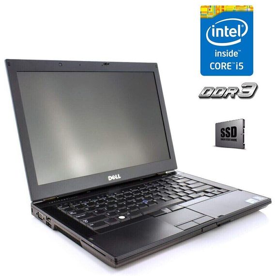 Ноутбук Dell Latitude E6410 / 14.1" (1280x800) TN / Intel Core i5-560M (2 (4) ядра по 2.67 - 3.0 GHz) / 4 GB DDR3 / 120 GB SSD / Intel HD Graphics / WebCam / АКБ не даржит б/у