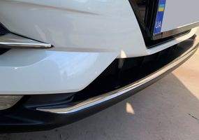 Накладка на передній бампер (2017-2024, нерж) Carmos - Турецька сталь для Nissan Qashqai рр