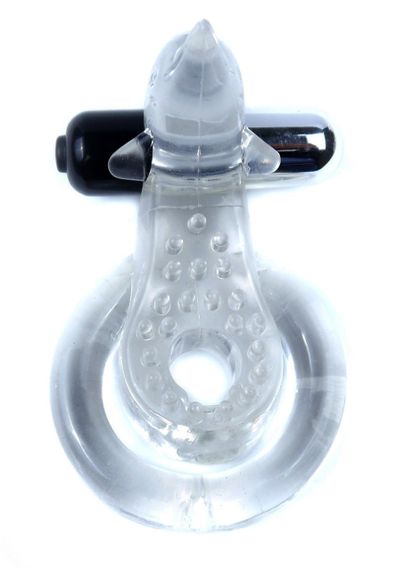 Ерекційне вібро кільце BOSS - Dolphin Vibro CockRing Clear, BS6700050 Sex Aura | Зображення 5