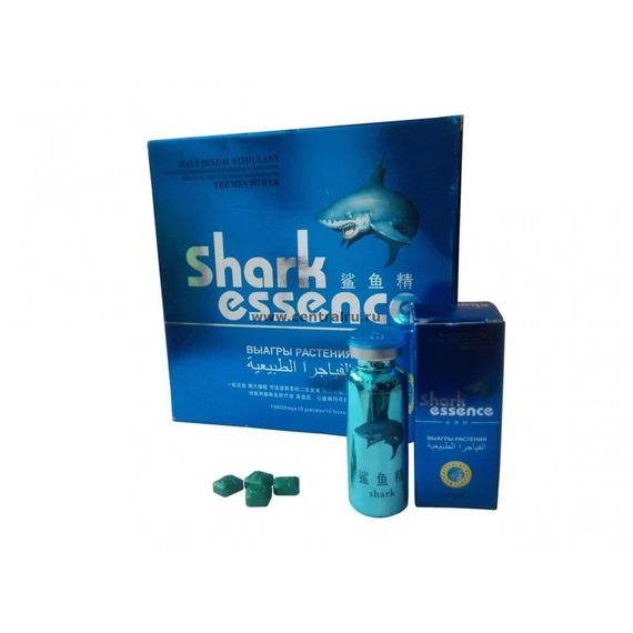 Таблетки Shark Essence (Акулій Екстракт) для сильної ерекції (ціна за упаковку, в упаковці 10 таблеток) | Зображення 1