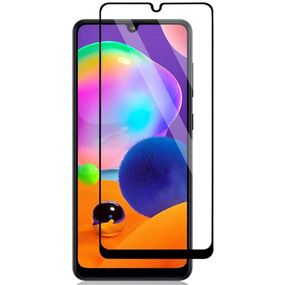 Защитное стекло 3D для Samsung Galaxy A31 Черное (полная проклейка на весь экран)