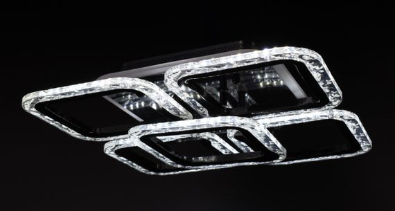 Люстра світлодіодна стельова LED світильник для квартири на стелю лед з пультом 26088 Чорний 10х38х38 см. | Зображення 1