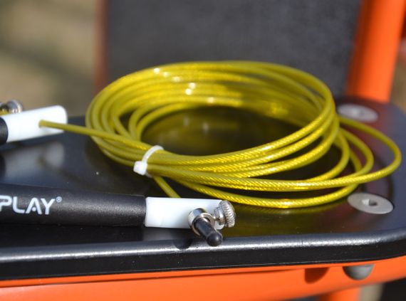Скакалка скоростная PowerPlay 4202 Ultra Speed ​​Rope Желтая 2,9м | Зображення 8