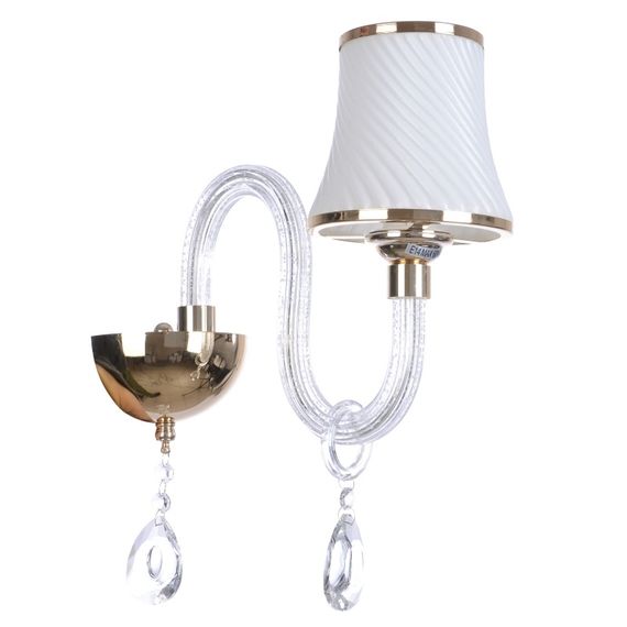 Бра настенное накладное прованс с абажуром BCL-498W/1 E14 WH