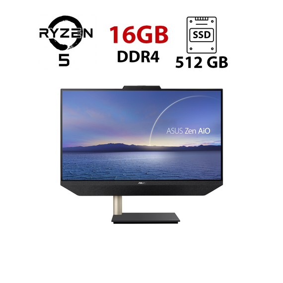 Моноблок Asus Zen AiO F5401WUA / 23.8" (1920x1080) IPS / AMD Ryzen 5 5500U (6 (12) ядер по 2.1 - 4.0 GHz) / 16 GB DDR4 / 512 GB SSD / AMD Radeon RX Vega 7 / WebCam б/у