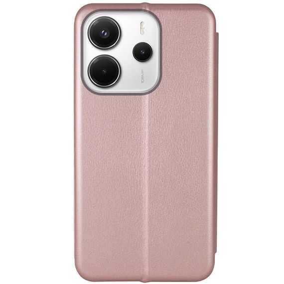 Кожаный чехол-книжка Classy для Xiaomi Redmi Note 14 4G (Int. version) Rose Gold | Зображення 1