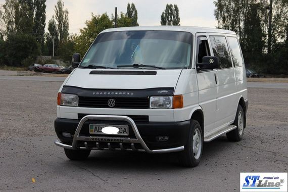 Кенгурятник WT003 Plus-1 (нерж) для Volkswagen T4 Transporter | Зображення 1