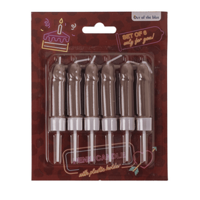 Свічки у вигляді пеніса Penis Candles Brown, 6 шт. Sex Aura