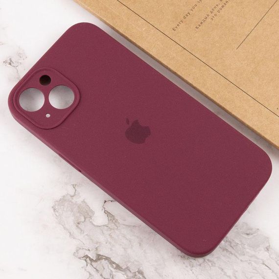 Чохол Silicone Case Full Camera Protective (AA) для Apple iPhone 15 Plus (6.7") Бордовий / Plum | Зображення 3