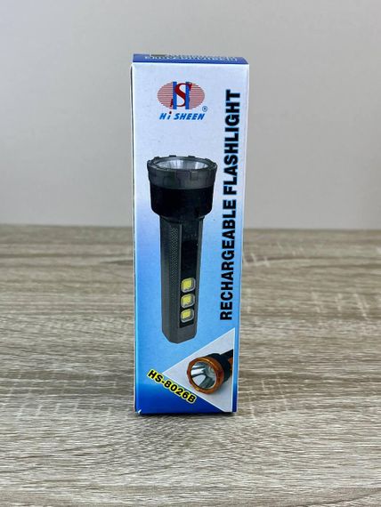 Ручний акумуляторний ліхтар HiSheen HS-8026B 4 режими яскраве LED-освітлення та бокова COB-підсвітка для дому Золотий | Зображення 7