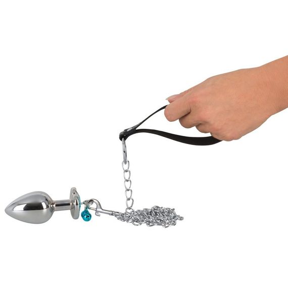 Анальні пробки з повідцем You2Toys Butt Plug Set, срібні Sex Aura | Зображення 4
