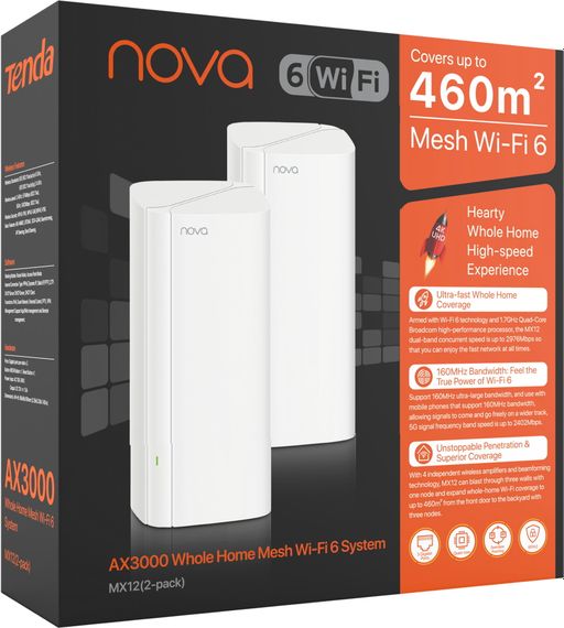 Система WiFi-Mesh Tenda MX12 NOVA AX3000, 2мод (MX12-KIT-2) | Зображення 6