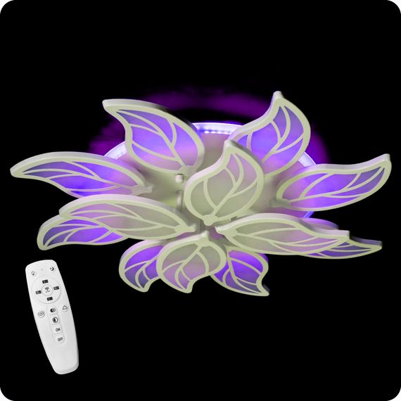 Люстра світлодіодна 517 Dlight 3color з пультом 180Вт Білий (01929) | Зображення 7