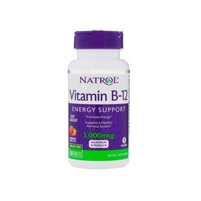 Вітамін Б12 Natrol Vitamin B-12 5000 mcg 100 Tabs Strawberry Flavor