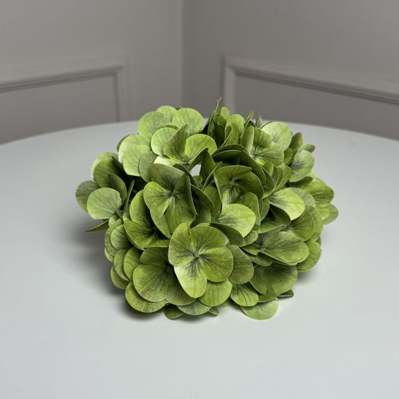 Гортензия латексная искусственная h=70см. d=17 cm 5шт/уп. Цвет: салатовый RJ-27 | Зображення 1