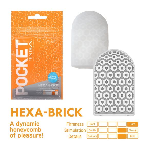 Мастурбатор TENGA Pocket Hexa-Brick Sex Aura | Зображення 1
