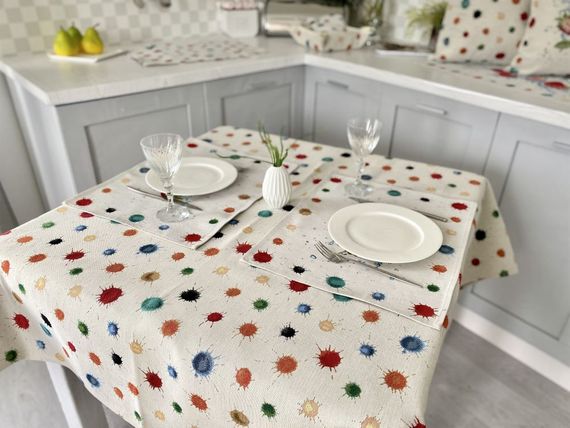 Скатертина гобеленова EDEN850B Limaso, 97х100, Квадратна, Повсякденний, Без люрексу, 75% поліестер, 22% бавовна, 3% акрил, Гобелен | Зображення 7