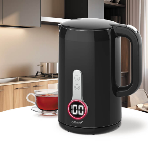Електрочайник 1,7л 1850-2200W (диск) сенсорна панель MR-025-BLACK Maestro | Зображення 1