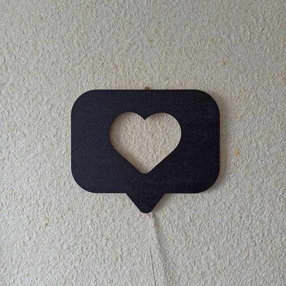 Панно декоративне картина на стіну Лайк LED 16 кольорів телефон 300х250 acr-p000028 | Зображення 2