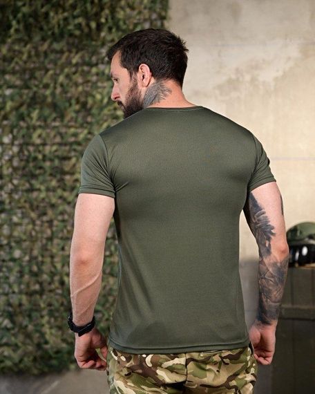 Тактична вологовідвідна футболка Донбас олива ПП4666 | Зображення 2