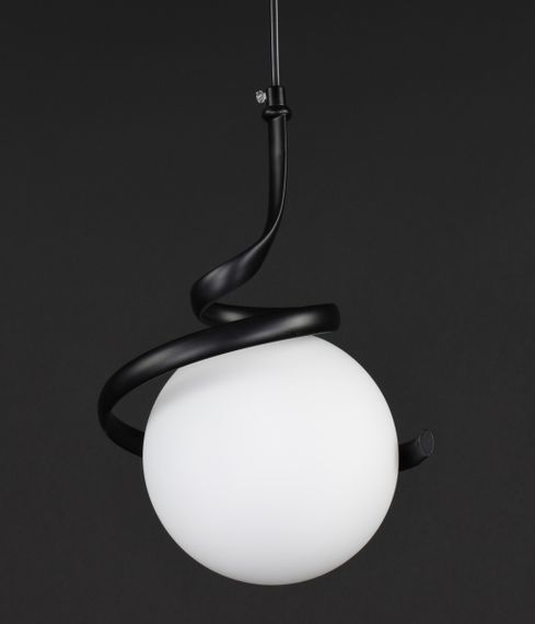 Люстра підвісна на 1 лампочку 27854 Чорний 35-160х19х19 см. | Зображення 3