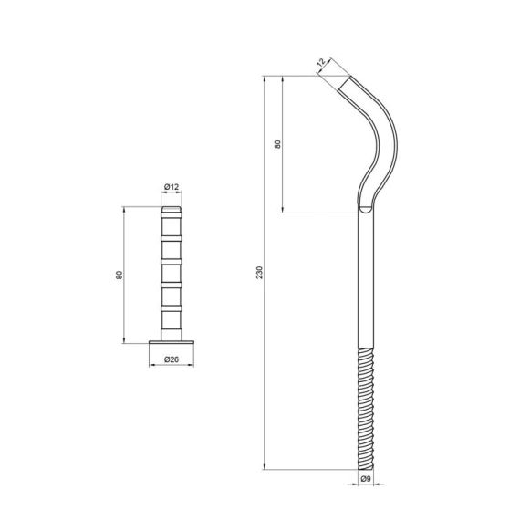 Кріплення Thermo Alliance Standart на алюмінієвий радіатор 9х230 мм SD112230 | Зображення 1