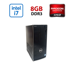 Ігровий ПК Dell Inspirion 3650 / Intel Core i7-6700K (4 (8) ядра по 4,0 - 4,2 ГГц) / 8 ГБ DDR3 / 256 ГБ SSD / AMD Radeon RX 460, 2 ГБ GDDR5, 128-біт / Wi-Fi+Bluetooth / DVD / Win 10 Home Lic б/в