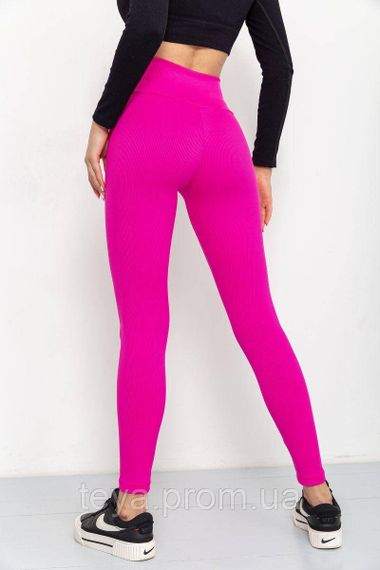 Лосини жіночі в рубчик колір рожевий розмір M FA_003288 | Зображення 4