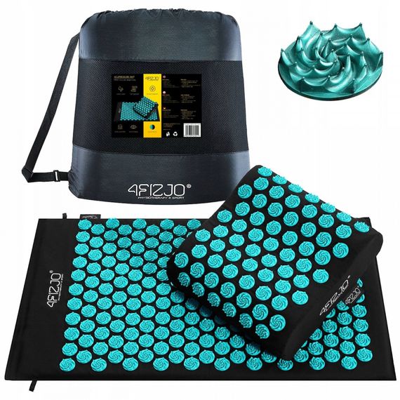 Килимок акупунктурний 4FIZJO Eco Mat XL Аплікатор Кузнєцова з подушкою 72 x 42 см 4FJ0380 Black/Blue (P-5907739313911) | Зображення 8