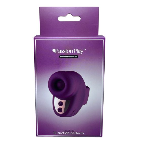 Вібратор на палець Passion Play, бордовий, 15 режимів вібрації, 7,6 × 3,6 см sexstyle