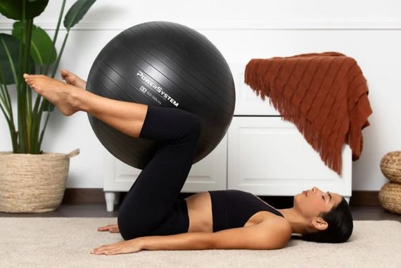 М'яч для фітнесу (фітбол) Power System PS-4012 Ø65 cm PRO Gymball Black (4012BK-0) | Зображення 1