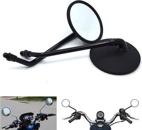 Дзеркало заднього огляду для мотоцикла, Універсальні круглі дзеркала, для мотоцикла, Бічні дзеркала заднього огляду
