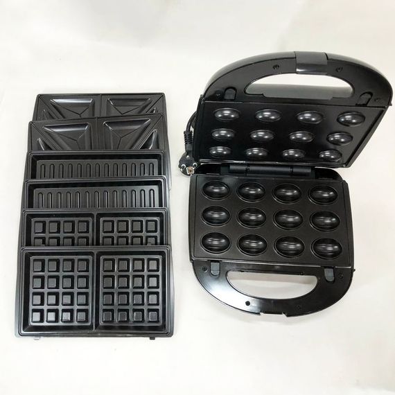 Сендвічниця гриль для дому Rainberg, Гриль для вафель настільні, Мультимейкер сендвічниця EX-60 | Зображення 8