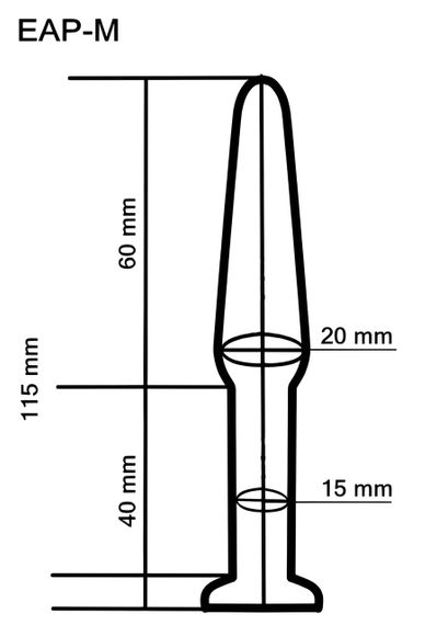 Анальний плаг зі скла EGZO EAP-M (довжина 11.5 см, діаметр 2 см ) Sex Aura | Зображення 2