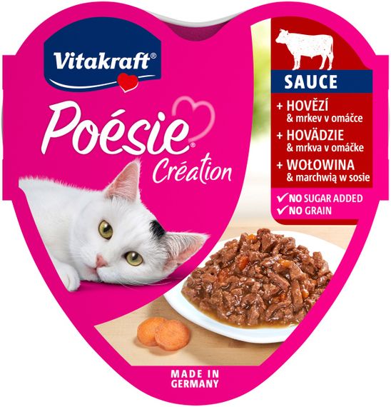 Вологий корм з яловичиною для котів Vitakraft Poesie Creation Beef, 85 гр