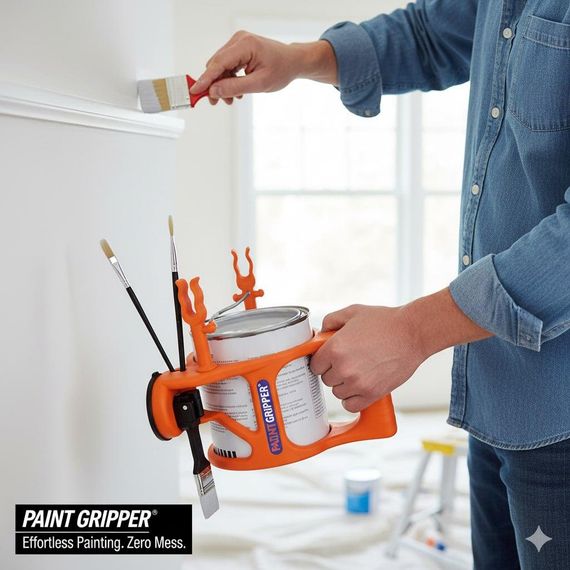 Тримач для фарби PaintGripper — Ергономічна ручка для малярних робіт (до 1 л, Ø 110 мм) | Зображення 1