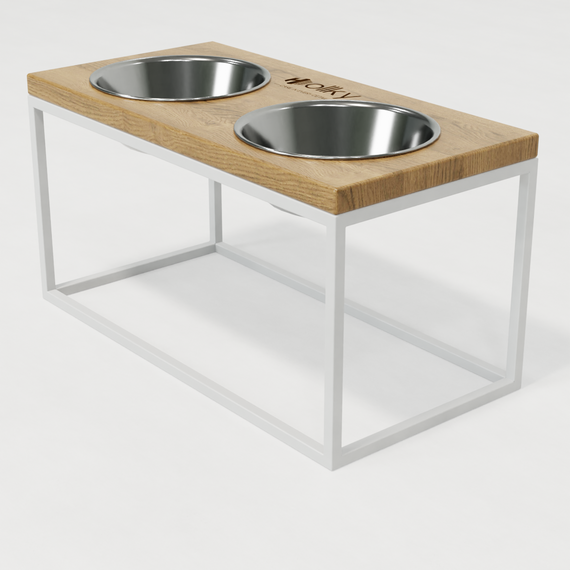 Миски на подставке для средних и больших собак Hollky Base L (2 × 0,95 л) BL-422120-WHNT | Зображення 8