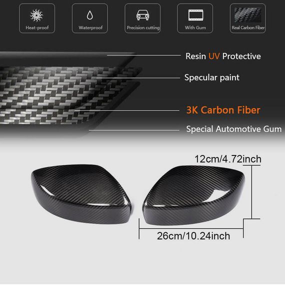 Накладки на Зеркала Карбон для Infiniti G25/G35/37 (V36/CV36) 2006-2015 гг | Зображення 5