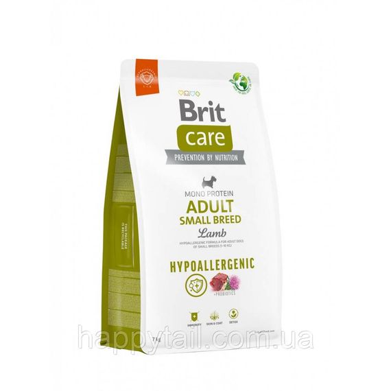 Гипоаллергенный корм Brit Care Hypoallergenic Adult Small Breed для собак малых пород, ягненок и рис, 7 кг